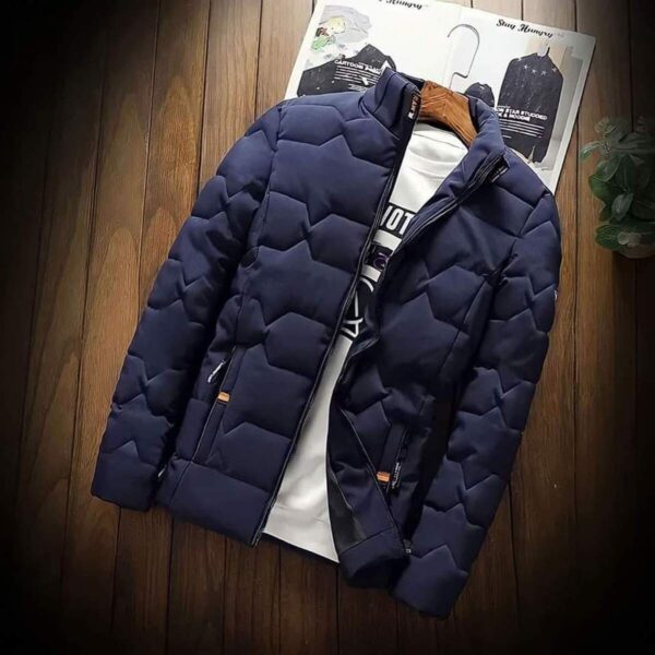 Men's Cotton Padded Slim Fit Pockets Jacket