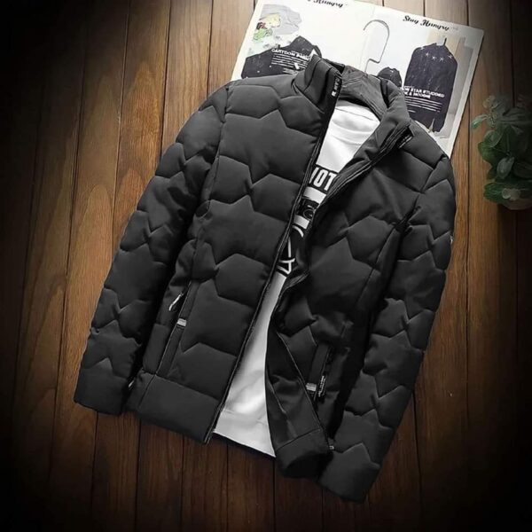 Men's Cotton Padded Slim Fit Pockets Jacket - Image 4